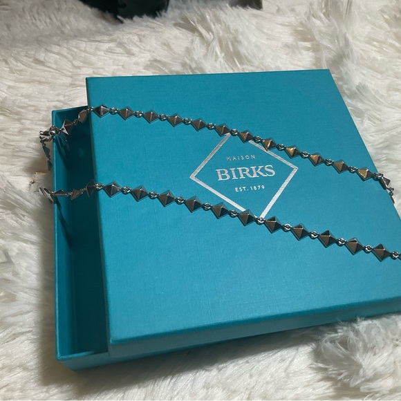 BIRKS Iconic Silver Rock & Pearl Chocker Necklace - Picture 3 of 3